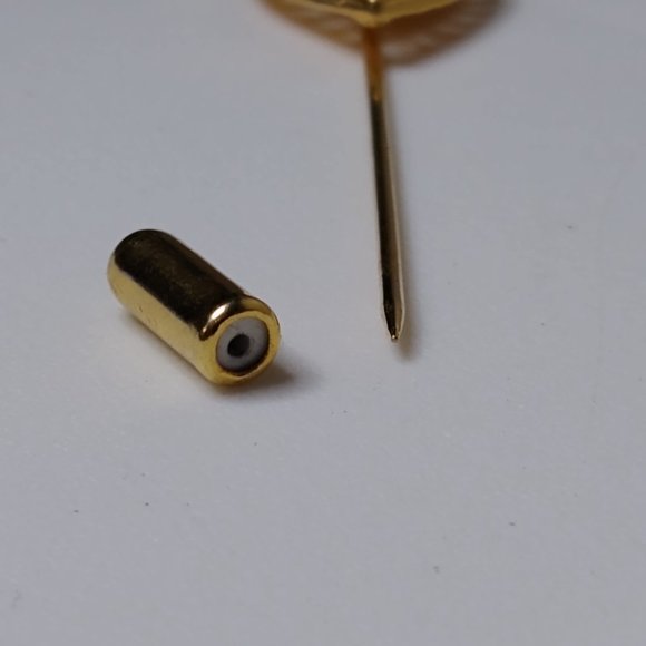 Vintage Tear Drop Shaped Red Stickpin Brooch - Picture 7 of 12